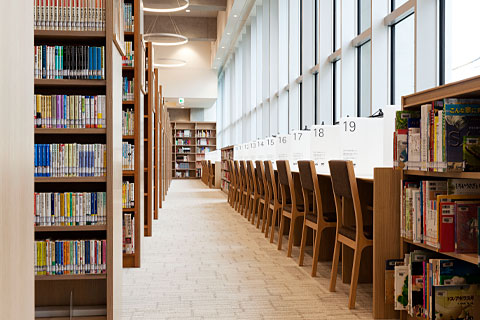 知の中枢の図書室