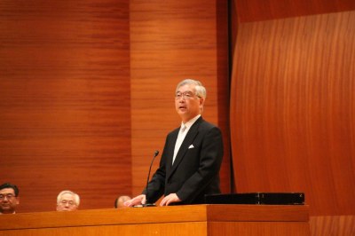 油井学園長の祝辞