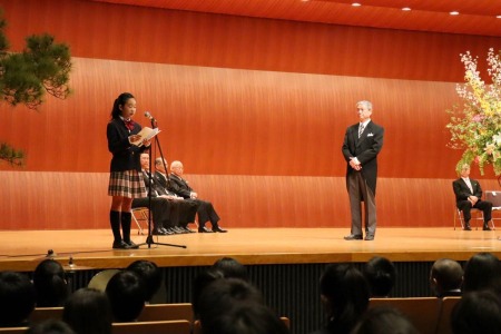 中学校生活への強い想いを、堂々と述べました