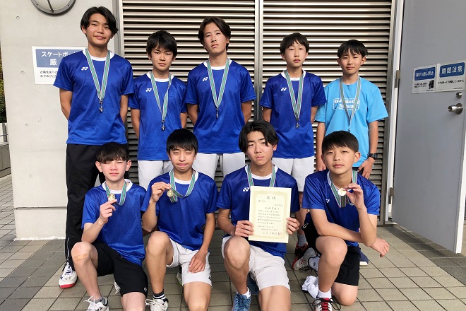 中学テニス部　世田谷区中学団体対抗テニス大会にて男子優勝、女子ベスト4！