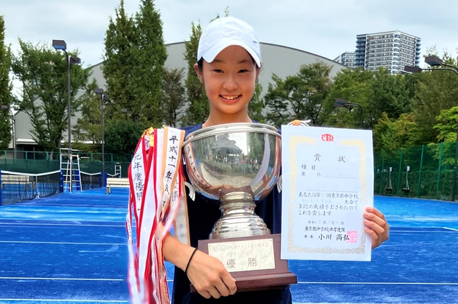 中学女子テニス部　武藤叶奈さん　東京都大会優勝