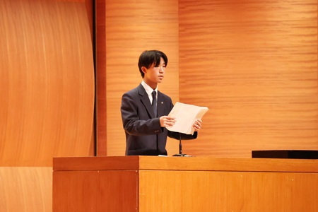 在校生代表送辞