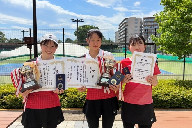  中学女子テニス部　世田谷区大会入賞　東京都大会出場決定