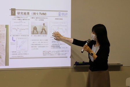 身近な題材が研究テーマになる事例として、ダンスの上級者と練習者の動作の違いを検証した研究を紹介