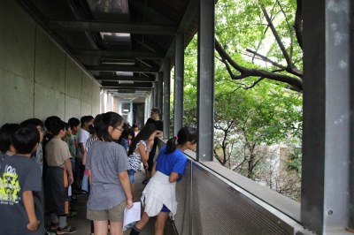 杉の森館に行く時の通路に注意！下は崖です