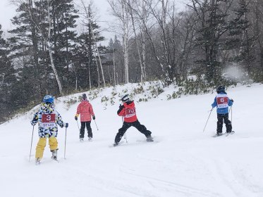 雪の中でも楽しく練習