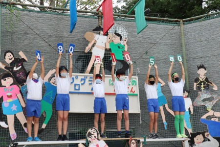 得点発表！今年の優勝は赤グループでした！