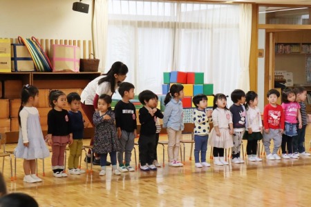 年少さんは「ぞうさん」を一生懸命歌いました