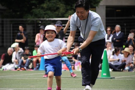 年少組親子種目「Go!Go!トレイン」