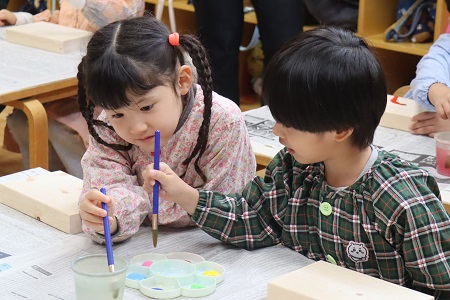 2人で１つのパレットを仲良く使おう