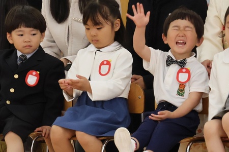 名前を呼ばれて元気に「はーい！」